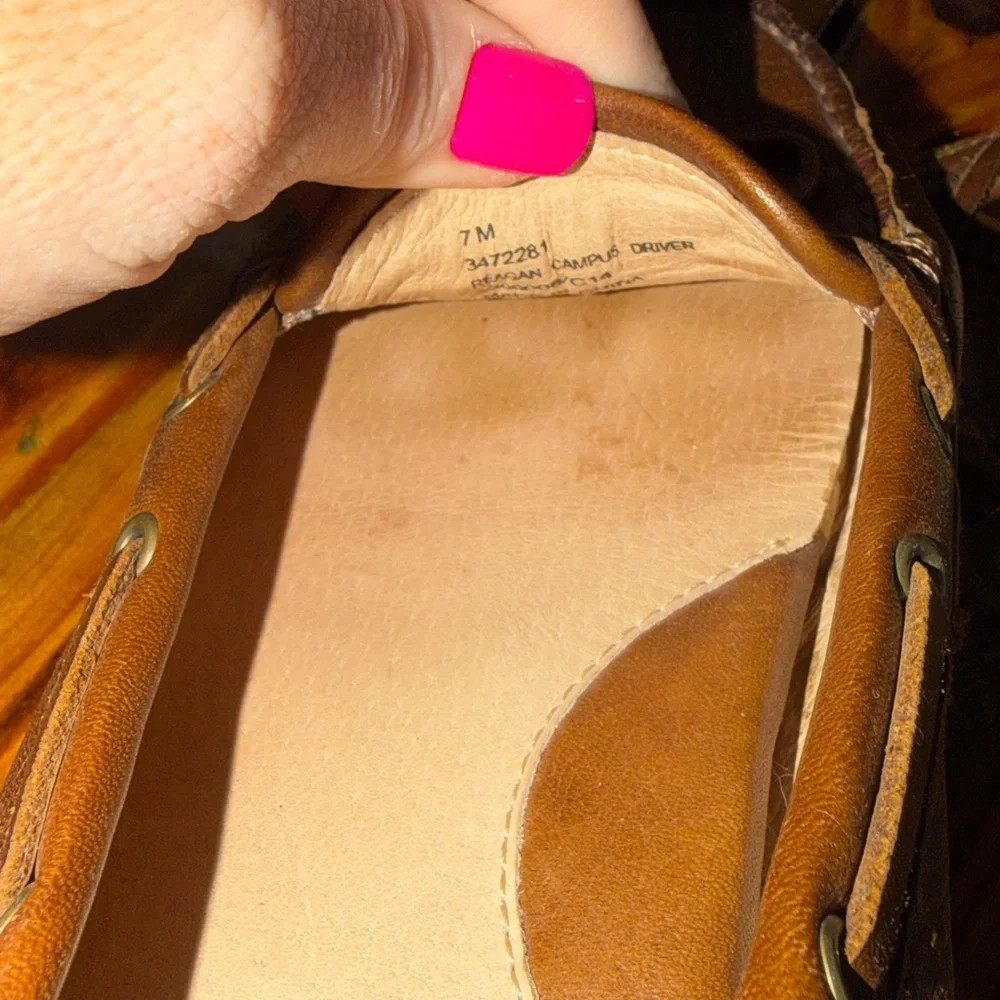 Frye Brown Leather Moccasin Flats - Picture 3 of 4